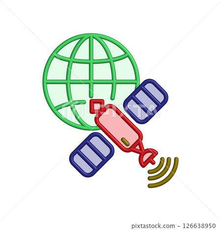 Satellite icon design template Satellite icon design template 126638950
