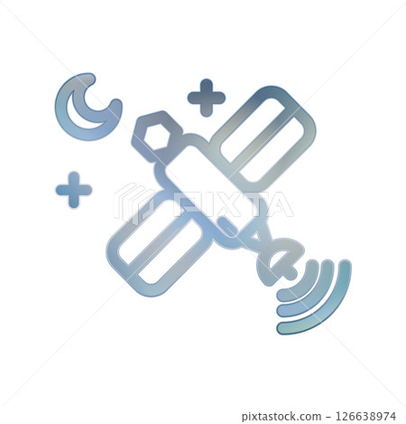 Satellite icon design template 126638974