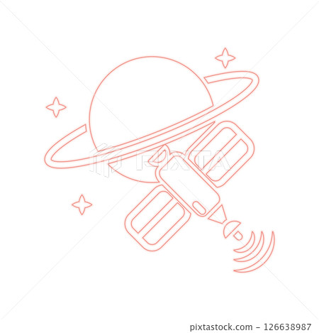 Satellite icon design template Satellite icon design template 126638987
