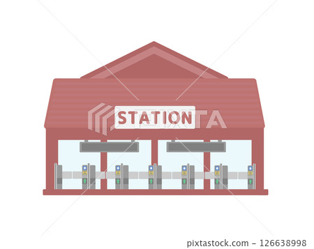 Station building illustration 126638998