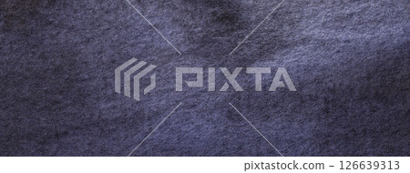 Watercolor dark blue background, macro fragment abstract hand drawn painting with paper texture and gradient for design 126639313