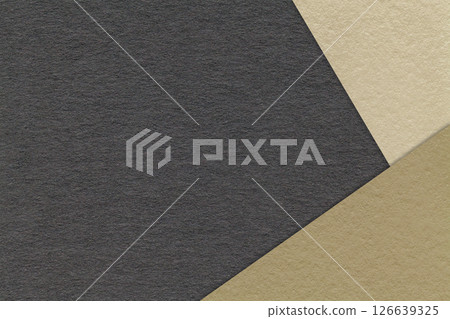 Abstract black, beige and brown paper background with copy space. Template for presentation, banner or card design 126639325