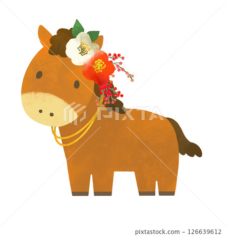 Year of the Horse - Cute Horse Illustration Year of the Horse - Cute Horse Illustration 126639612