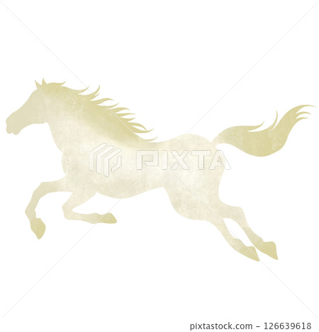 馬年 - 奔跑的白馬插圖 126639618