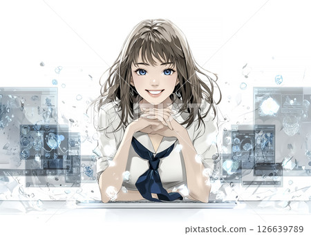 未來教育-利用全像顯示進行教育的插圖素材 126639789