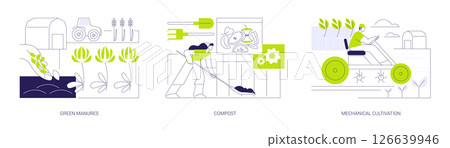 Organic farming methods isolated cartoon vector illustrations se Organic farming methods isolated cartoon vector illustrations se 126639946