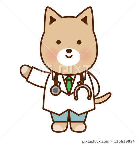 可愛的小狗醫生插圖 可愛的小狗醫生插圖 126639954