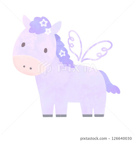 馬年飛馬插畫 126640030