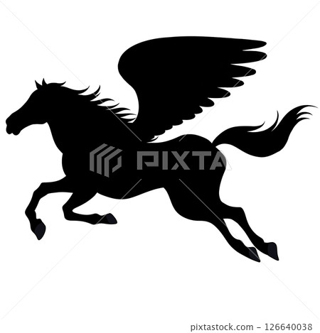 Year of the Horse Pegasus illustration silhouette 126640038