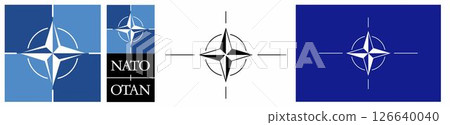 NATO Logo and Symbol – Editorial Vector Icon Set of the North Atlantic Treaty Organization 126640040