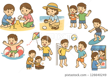 Illustration material of sea leisure 126640249