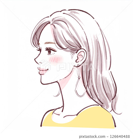 Illustration material of women and girls Illustration material of women and girls 126640488