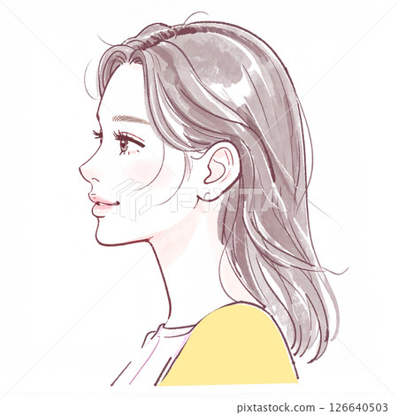 Illustration material of women and girls 126640503