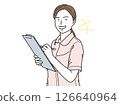 Smiling female healthcare worker looking at camera 126640964