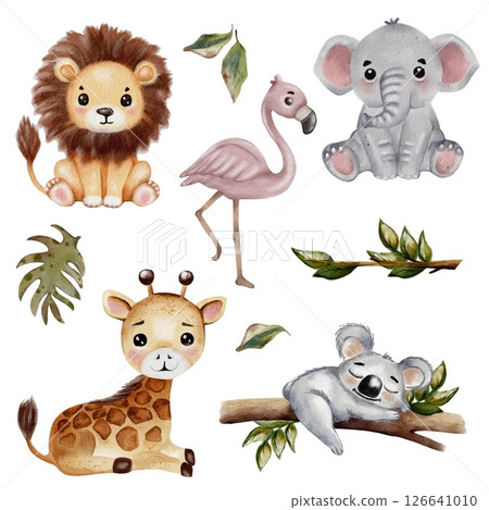 Giraffe watercolor pattern design for textile and wrapping paper Giraffe watercolor pattern design for textile and wrapping paper 126641010