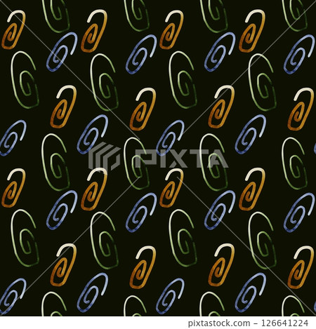Colorful swirl pattern for school supplies and fabric design on a dark background 126641224