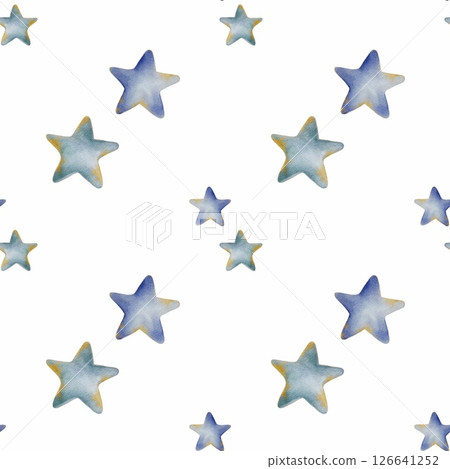 Colorful watercolor star pattern perfect for school supplies and fabric design Colorful watercolor star pattern perfect for school supplies and fabric design 126641252