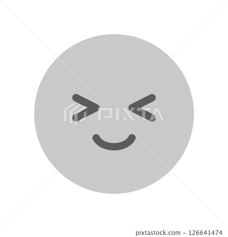 Smiling emoji | Simple face icon of happy emotion 126641474