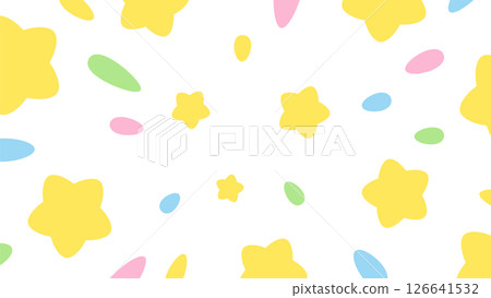 可愛的星形扭曲圖像背景圖_16：9 126641532