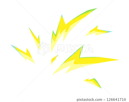 Colorful lightning shock effect illustration material Colorful lightning shock effect illustration material 126641710