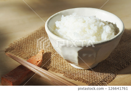 白米飯在碗裡 126641761
