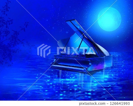 月亮和鋼琴 126641993