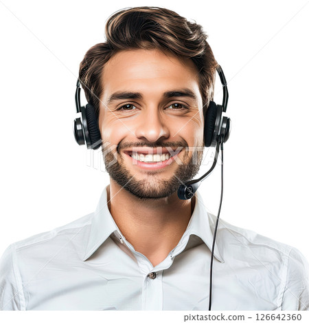 Portrait of male with headset 126642360