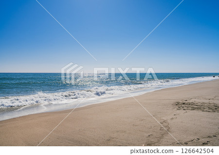 磐田市龍陽海岸風景（靜岡縣） 126642504