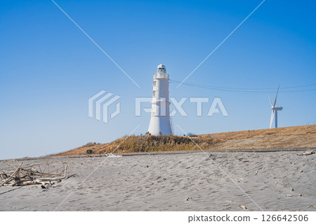 岩田市掛塚燈塔和龍陽海岸(靜岡縣) 岩田市掛塚燈塔和龍陽海岸(靜岡縣) 126642506