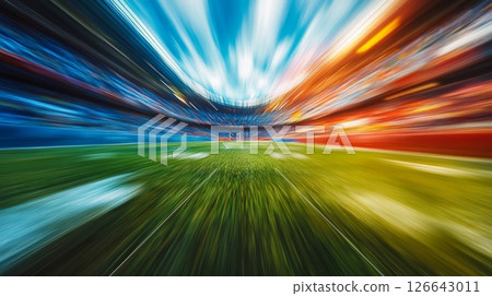 Dynamic Burst of Motion Blur A Wide-Angle Perspective on an Electrifying Stadium Atmosphere Dynamic Burst of Motion Blur A Wide-Angle Perspective on an Electrifying Stadium Atmosphere 126643011