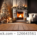 Creative out-of-focus Christmas and New Year design. 126643561