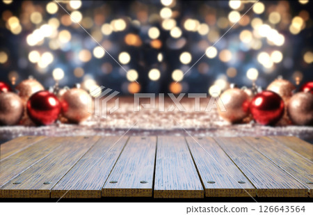 Creative defocused Christmas and New Year design. Creative defocused Christmas and New Year design. 126643564