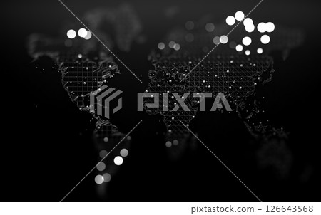 World map and networking. 126643568