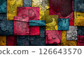 Painting with grunge and aged texture. 126643570