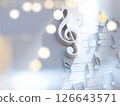 Music background design.Musical writing. 126643571