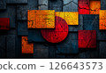Painting with grunge and aged texture. 126643573