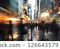 Crowd on Busy Street.Urban Life 126643579