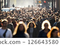 Crowd on Busy Street.Urban Life 126643580