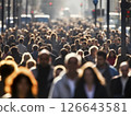 Crowd on Busy Street.Urban Life 126643581