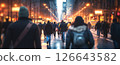 Crowd on Busy Street.Urban Life 126643582
