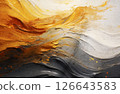 Oil painting paint strokes paint. 126643583