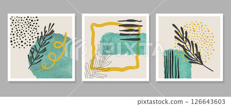 Set of abstract creative minimalist posters for wall art 126643603