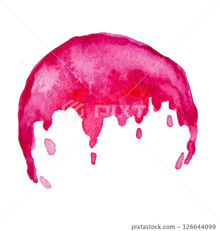 Pink Hand Drawn Watercolor Drops Round Banner Pink Hand Drawn Watercolor Drops Round Banner 126644099