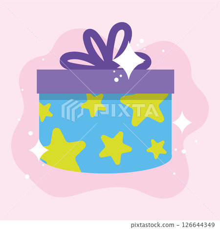 Colorful gift box design. Vector 126644349