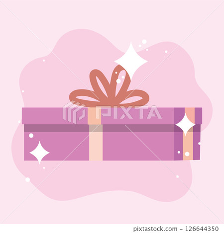 Colorful gift box design. Vector 126644350