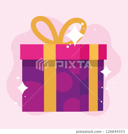 Colorful gift box design. Vector 126644353