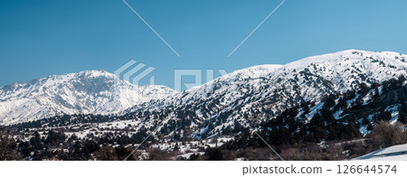 Amirsoy, Amirsay snowy rocks, mountains in Uzbekistan 126644574