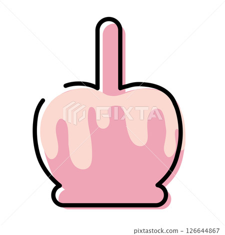 Colored candy apple treat. Vector Colored candy apple treat. Vector 126644867