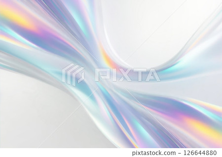 abstract background with smooth lines in iridescent rainbow colors on white abstract background with smooth lines in iridescent rainbow colors on white 126644880