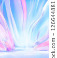 Abstract blue and pink gradient background with lines and waves. Blur. 126644881